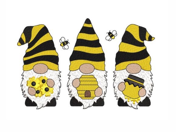 Bee Gnomes: A Charming, Versatile Embroidery Design for Personalized Gifts