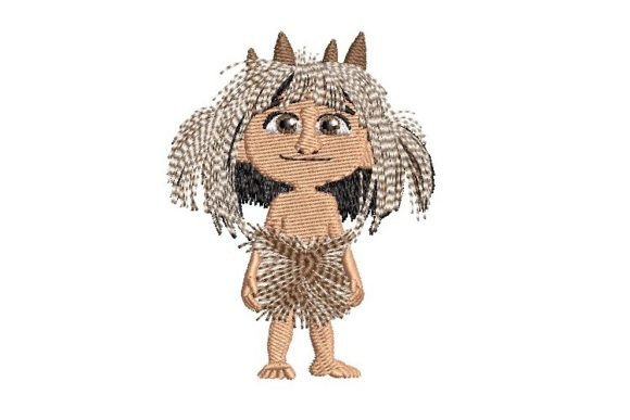 Cartoon Ice Age Little Girl