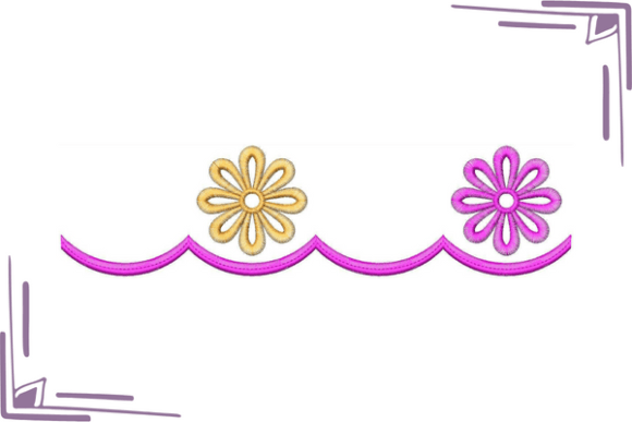 Flower Cut Work Border