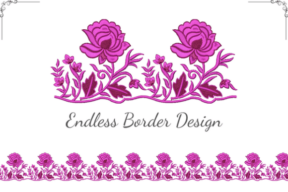 Flower with Cut Work Border