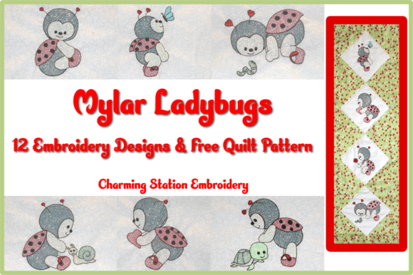 Mylar Ladybugs: Sparkle-Ready Seasonal Embroidery