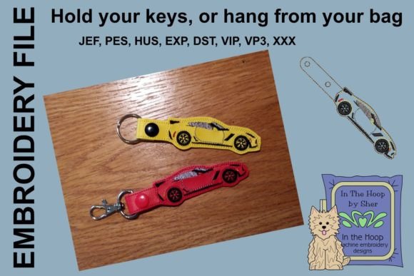 Sports Car Key Fob: A Sharp, Stitch-Ready Design for Real Projects