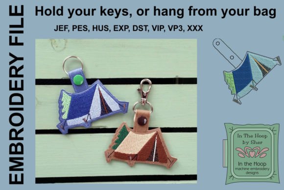 Two Man Tent Key Fob: A Craft Fair Embroidery Review