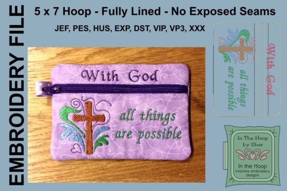 With God Zipper Bag Embroidery Design Review